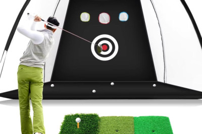 Golf Practice Net with Tri-Turf Mat – Complete Backyard Golf Setup